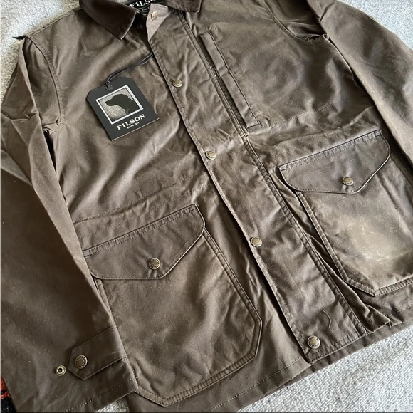 Filson Cover Cloth Mile Marker Coat | Otter Green - Picture 4 of 14